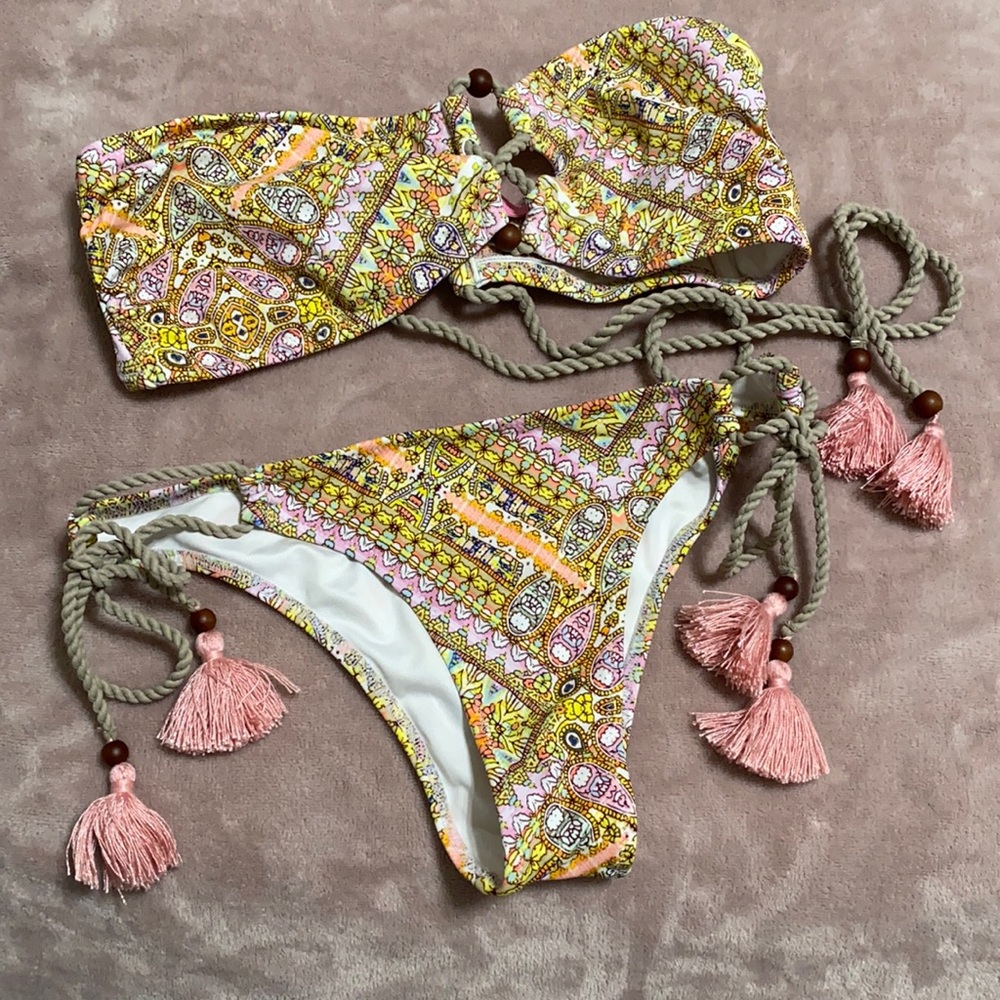 Victoria’s Secret paisley Brazilian cut bikini - never worn - like new